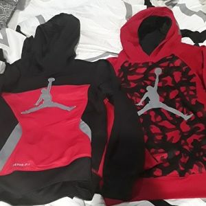 2 boys size Medium (10-12 yrs) Jordan hoodies